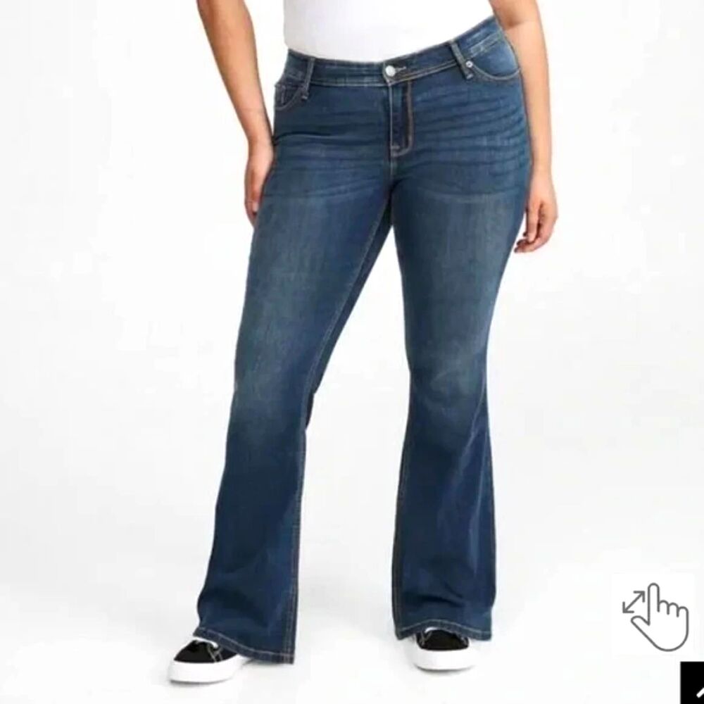 Torrid Luxe Slim Boot Jeans Womens 22 Short Blue Stretch Bootcut Denim